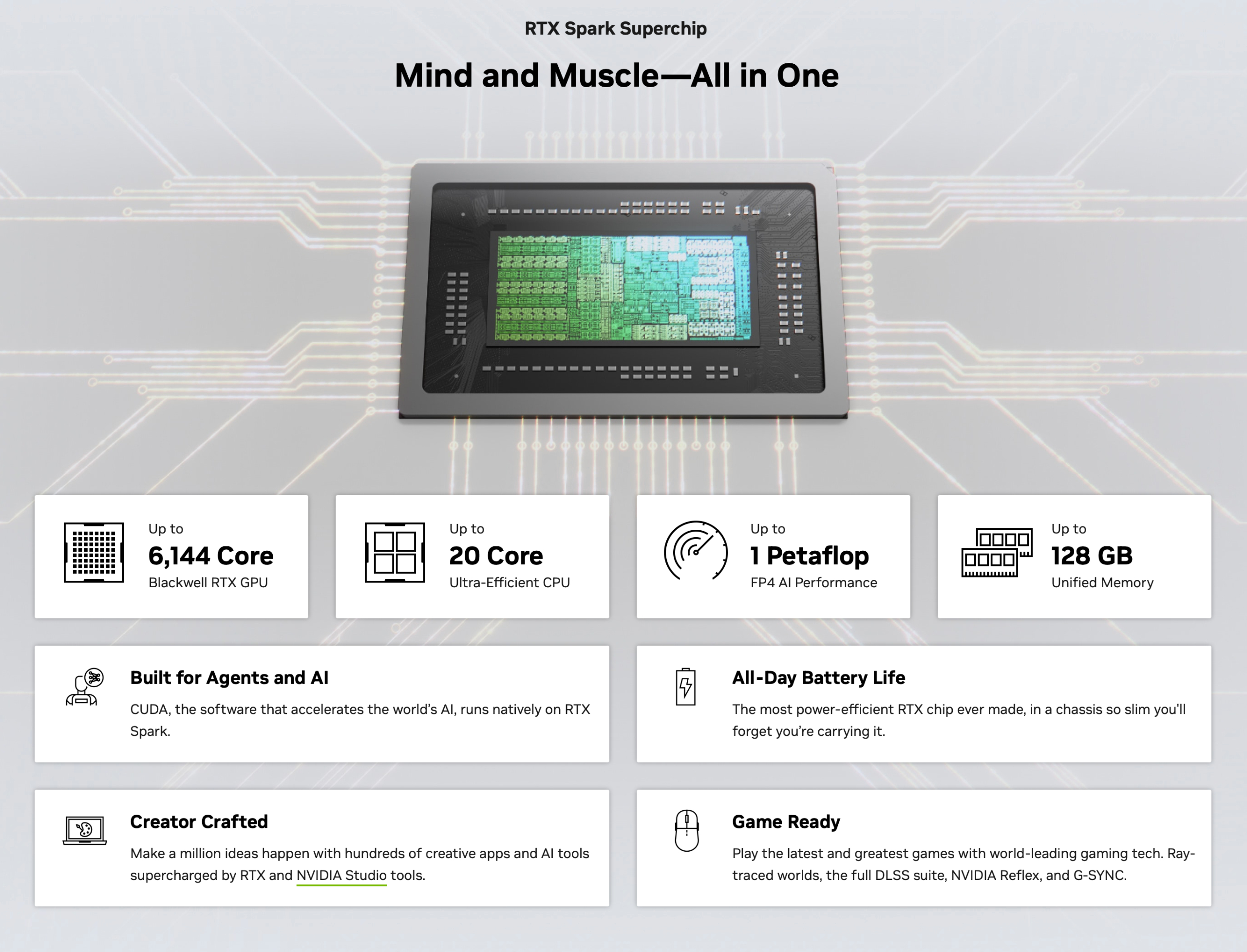 NVIDIA показала RTX Spark — свой первый ARM-процессор для потребительских Windows-ноутбуков